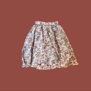 pink floral print skirt